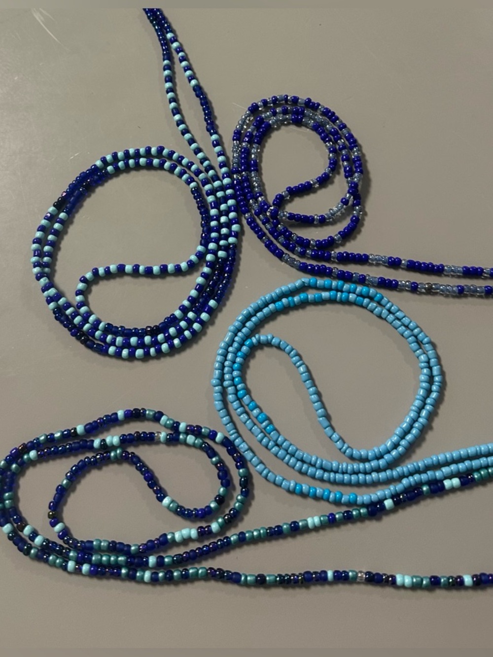4 pcs Handmade 39 inch Waist Bead Set - Versatile Layering Jewelry